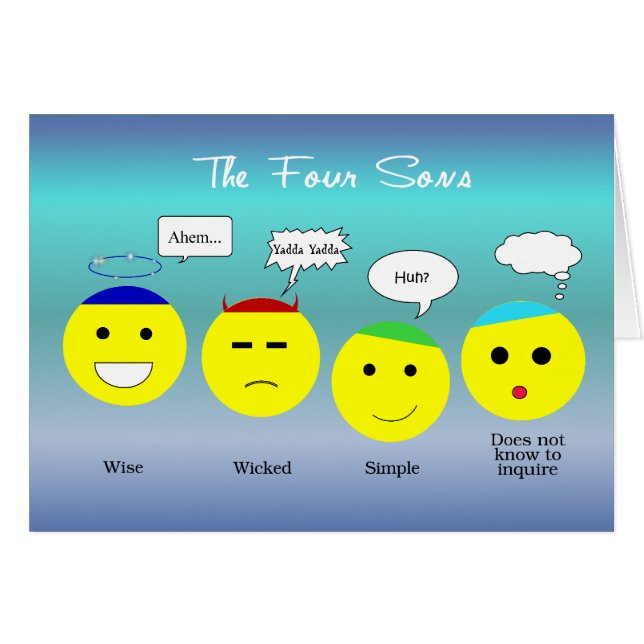 Cartão Happyface Pesach (Frente Horizontal)