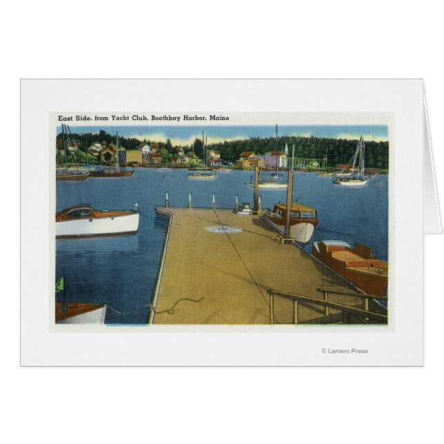 Cartão Harbor View do Lado Leste do Yacht Club (Frente Horizontal)