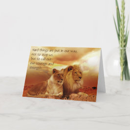 Cartão Hard Times, Courage & Strength Quote