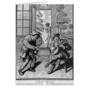 Cartão Harlequin e Scaramouche