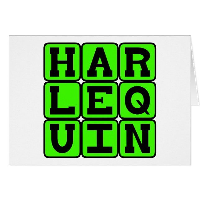 Cartão Harlequin, Figura do Palhaço (Frente Horizontal)