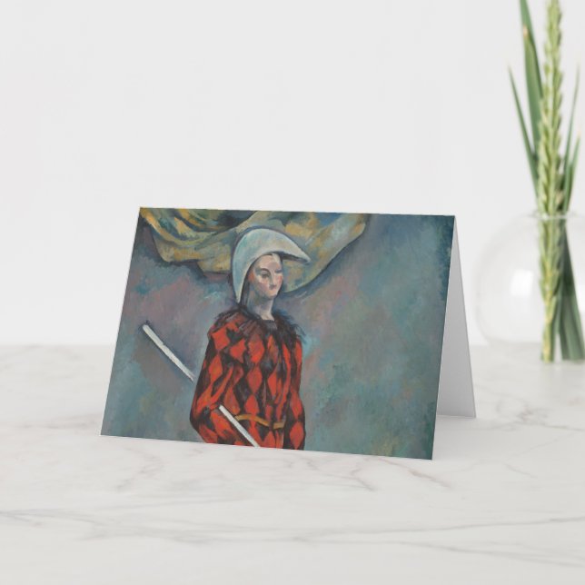 Cartão Harlequin (Joker) (por Paul Cézanne) (Frente)