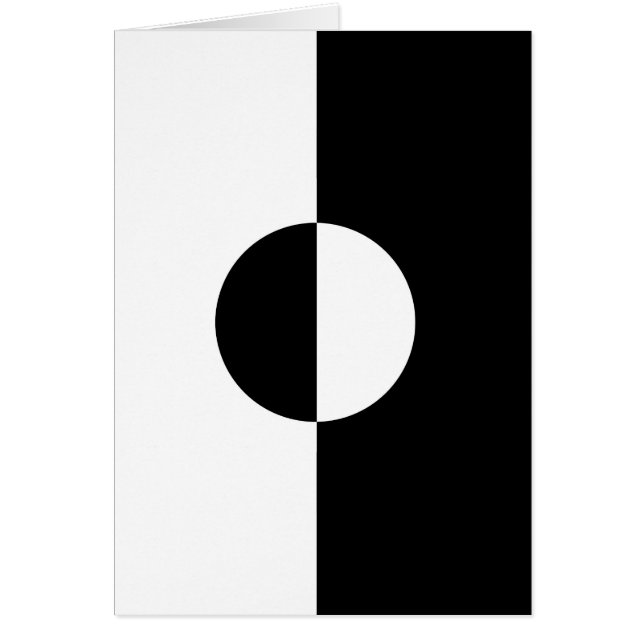 Cartão Harmonia Preta e Branca (Frente)