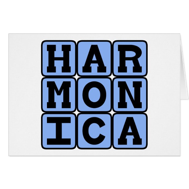 Cartão Harmonica, Instrumento Musical (Frente Horizontal)