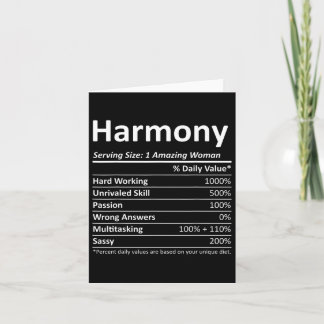 Cartão Harmony Nutrition Nome Personalizado Piada Natal