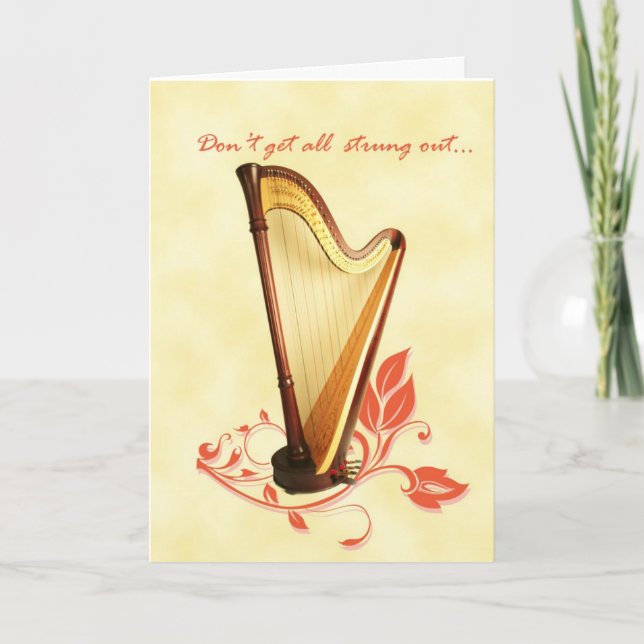 Cartão Harp Birthday Card (Frente)