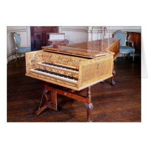Cartão Harpsichord, por Jacob Kirckman, inglês, 1766