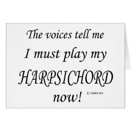 Cartão Harpsichord Voices diz que deve jogar