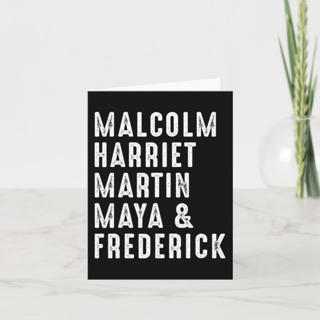 Cartão Harriet Martin Maya Frederick Líderes Negros (Frente)