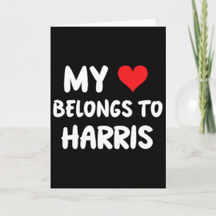 Cartão Harris - Meu Coração Pertence a Harris - Amor