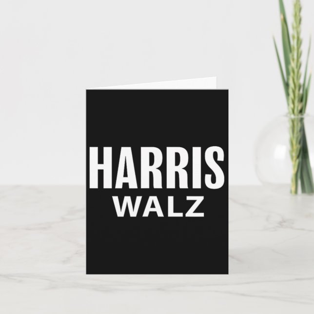 Cartão Harris Tim Walz Roupa (Frente)