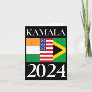Cartão Harris Vote em 2024 Bandeira jamaicana da Índia