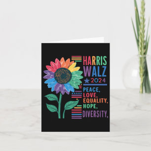 Cartão Harris W Paz Amor Igualdade Esperança Diversidade