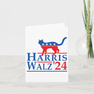 Cartão Harris Waltz 2024 Engraçada Eleição De Gato Kamala