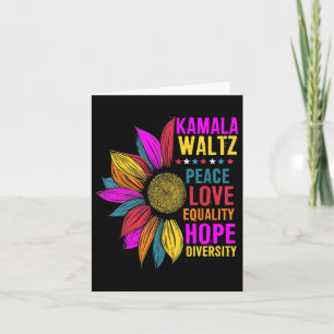Cartão Harris Waltz Peace Love Igualdade Esperam Diversid
