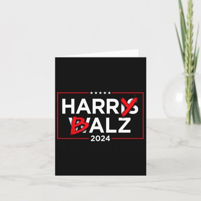 Cartão Harry B Kamala Harris E Tim W 2024 (Frente)