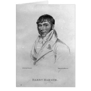 Cartão Harry Harmer, gravado por Hopwood