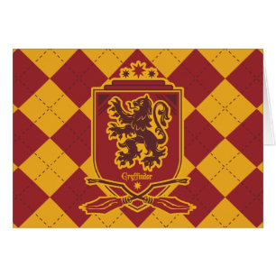 Cartão Harry Potter Brasão do QUIDDITCH™ GRYFFINDOR