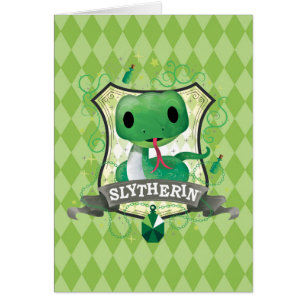 Cartão Harry Potter   Charmoso Brasão SLYTHERIN™