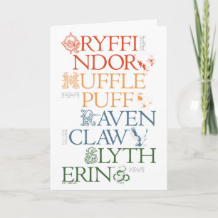 Cartão HARRY POTTER™   Delicar Casas HOGWARTS™