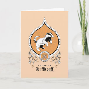 Cartão HARRY POTTER™ Desenho Delicado HUFFLUFF™ Crest