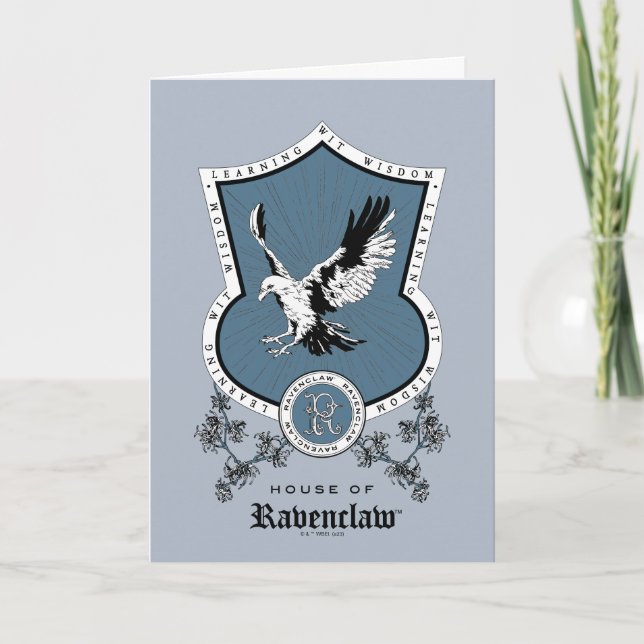 Ravenclaw crest with eagle and hogwarts castle