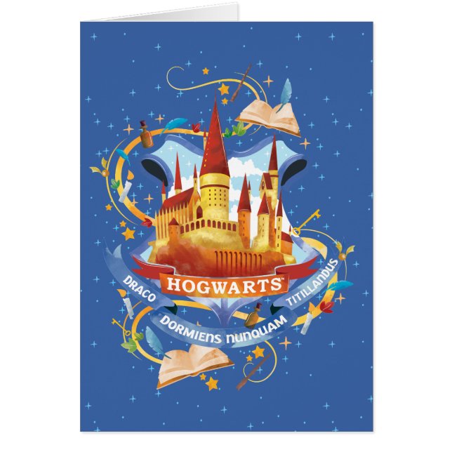 Cartão Harry Potter | Encantador Castelo HOGWARTS™ (Frente)