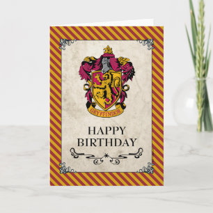 Cartão Harry Potter   Gryffindor Feliz Aniversário