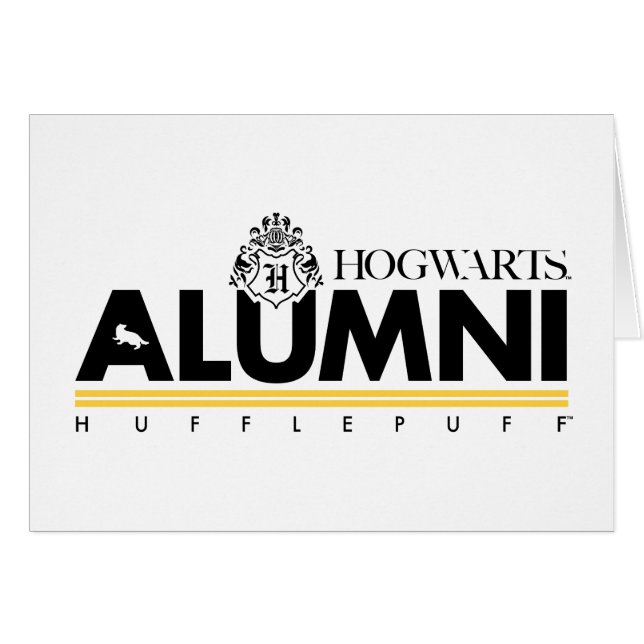 Cartão Harry Potter | HOGWARTS™ Alumni HUFFLUFF™ (Frente Horizontal)