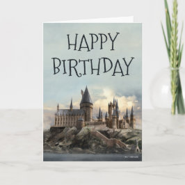 Cartão Harry Potter Hogwarts Castle Happy Birthday