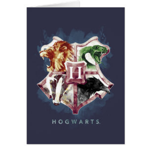 Cartão Harry Potter   HOGWARTS™ Crest Watercolor