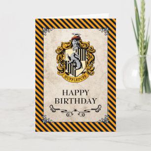 Cartão Harry Potter   Hufflepuff Feliz Aniversário