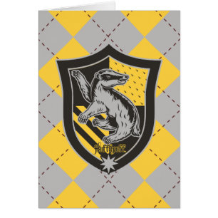 Cartão Harry Potter Hufflepuff House Pride Crest