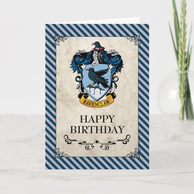 Cartão Harry Potter | Ravenclaw Happy Birthday (Frente)