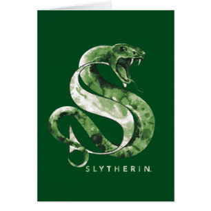 Cartão Harry Potter   SLYTHERIN™ Cobra Watercolor