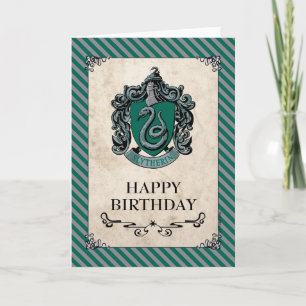 Cartão Harry Potter Slytherin Happy Birthday