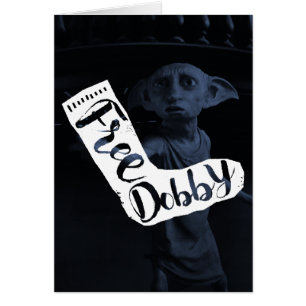 Cartão Harry Potter   Tipografia Sock "Free Dobby"
