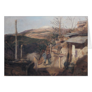 Cartão Hartmanswillerkopf, vista de Roche-Sermet, 1915