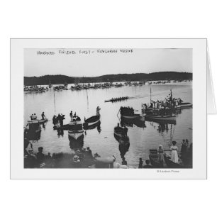 Cartão Harvard vs. Yale Roring Crew Race Photoógrafo