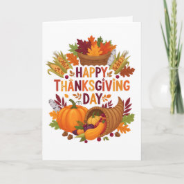 Cartão Harvest Blessings — Happy Thanksgiving Day Card