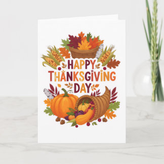 Cartão Harvest Blessings — Happy Thanksgiving Day Card