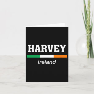 Cartão Harvey Irish Family Name Dia de São Patrício Irlan