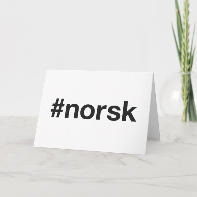 Cartão Hashtag NORSK (Frente)