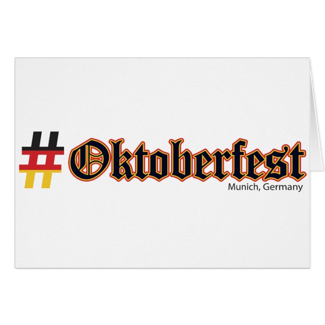 Cartão Hashtag Oktoberfest (Frente Horizontal)