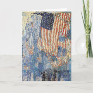 Cartão Hassam’s Avenue in the Rain