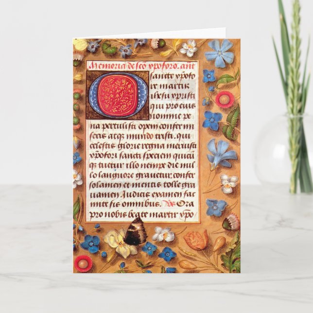 Cartão Hasting Book of Hours Greeting Card (Frente)
