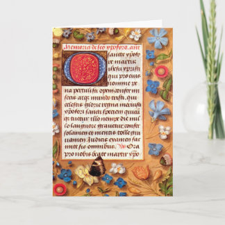 Cartão Hasting Book of Hours Greeting Card