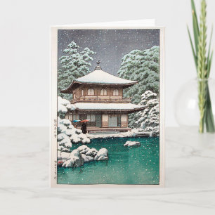 Cartão Hasui Kawase Winter Scene