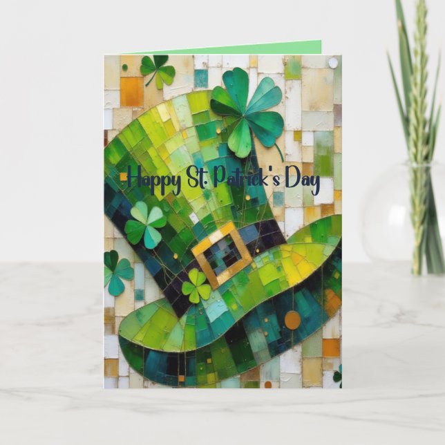 Cartão Hat for St. Patrick's Day Card (Frente)