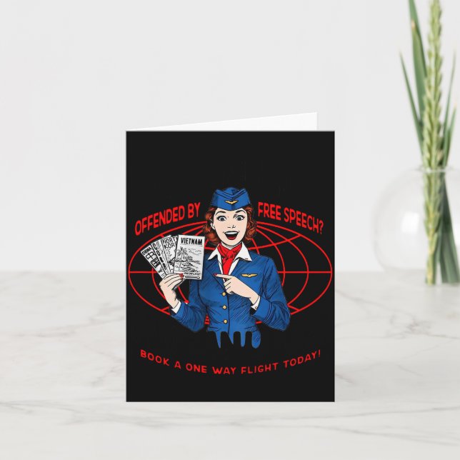 Cartão Hate America Offended By Speech You Can Leave (on  (Frente)